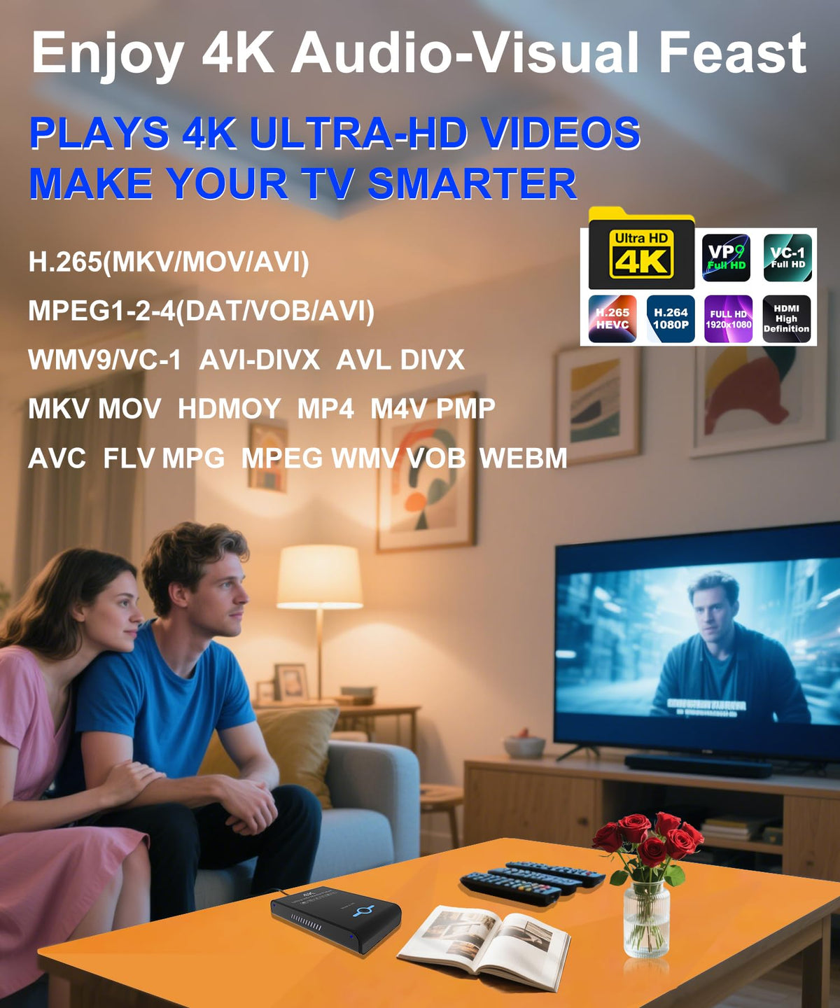 4K Ultra HD Media Player & HDD Enclosure 2-in-1 T915696