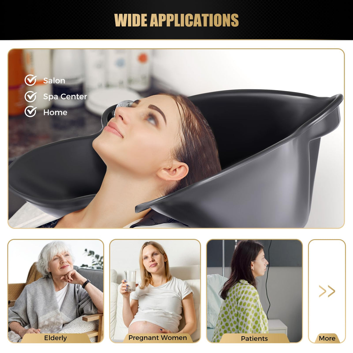 Portable Freestanding Upright Shampoo Basin J889