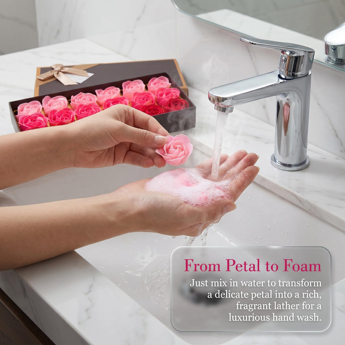 Pink Soap Flower Gift Set P9824