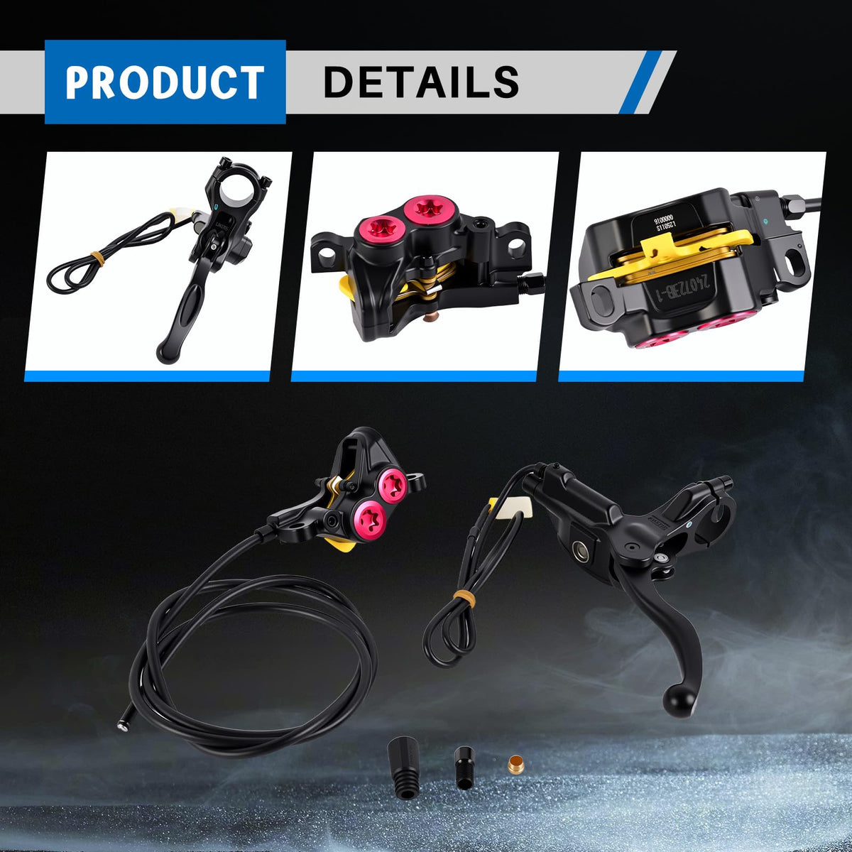 Hydraulic Brake Kit 4-Piston Aluminum Off-Road E-Bike C107677