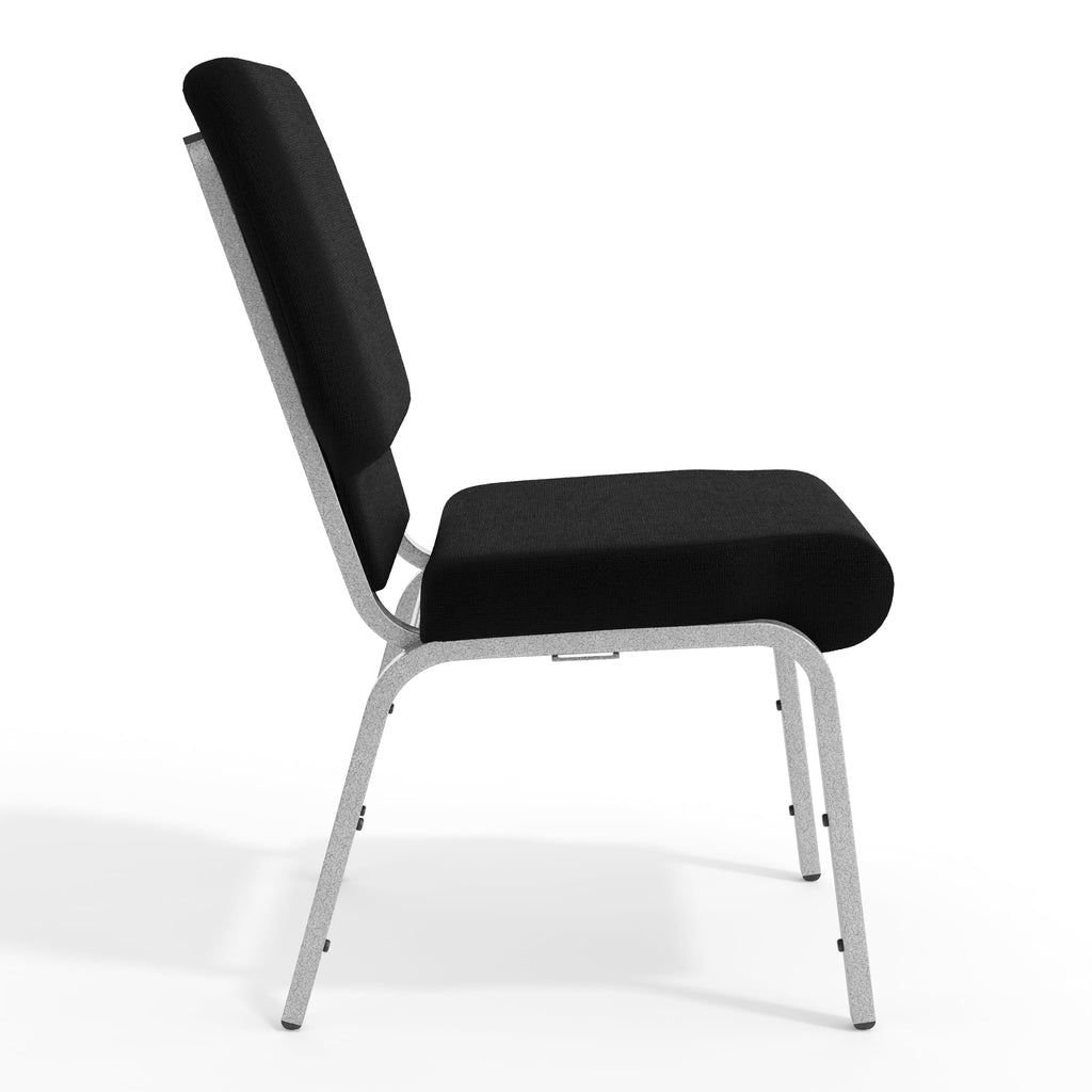 4 Pack Black Fabric Stacking Church Chair B649