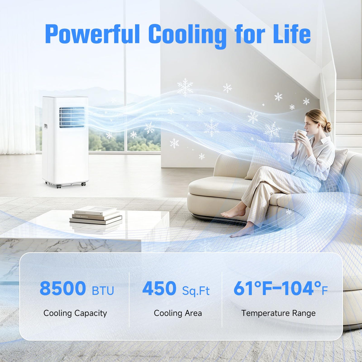 8500 BTU Portable Air Conditioner C8766