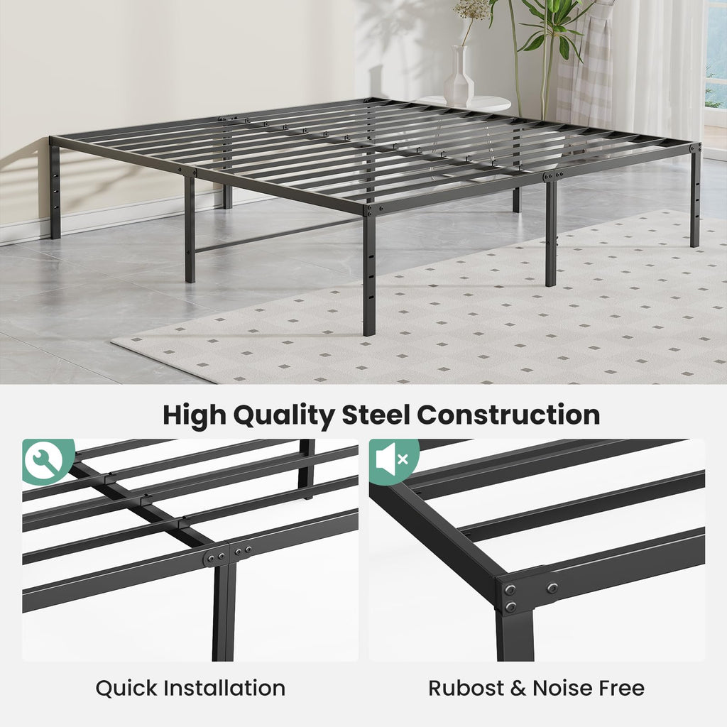 Queen 18 Inch Metal Platform Bed Frame K593