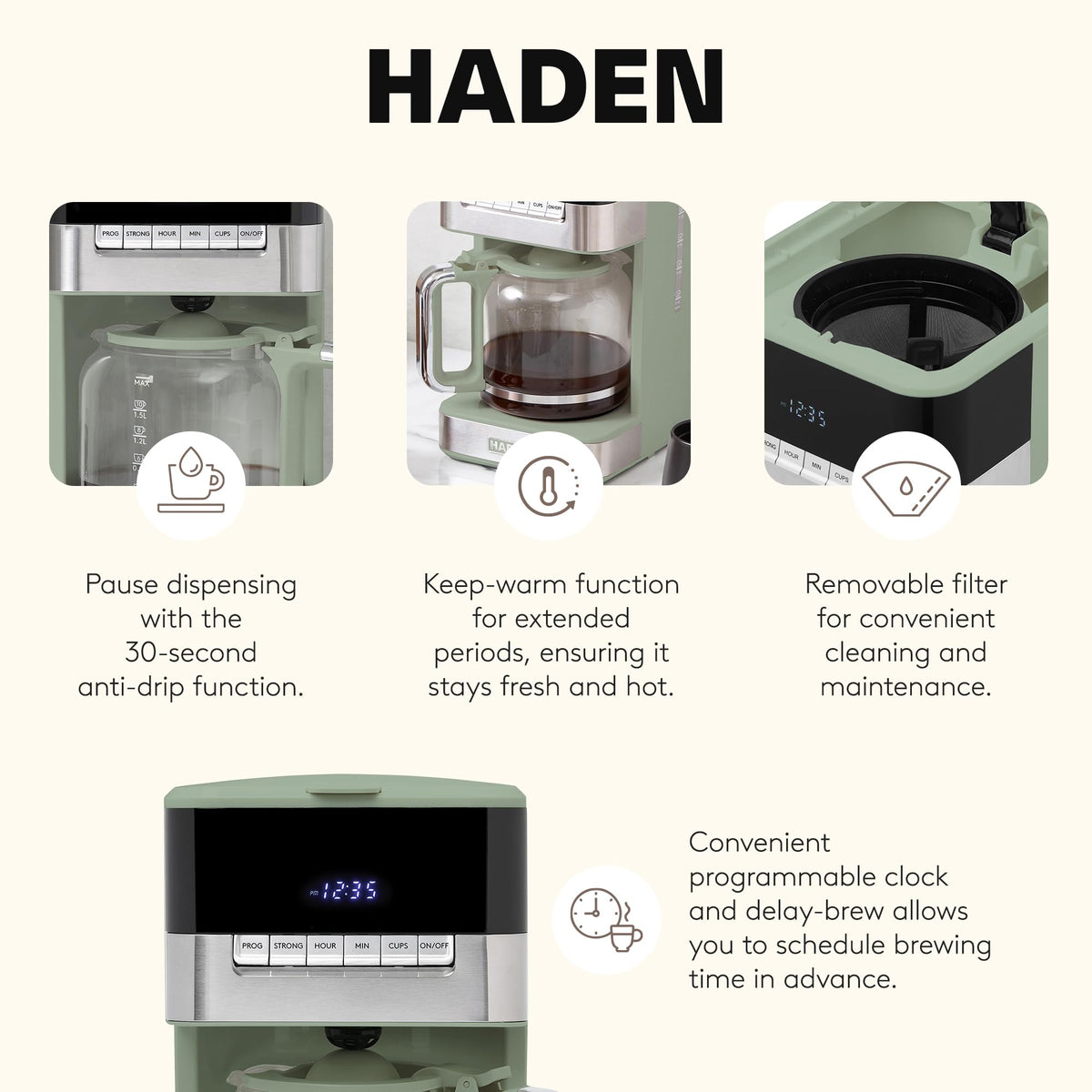 12 Cup Programmable Drip Coffee Maker Q946685