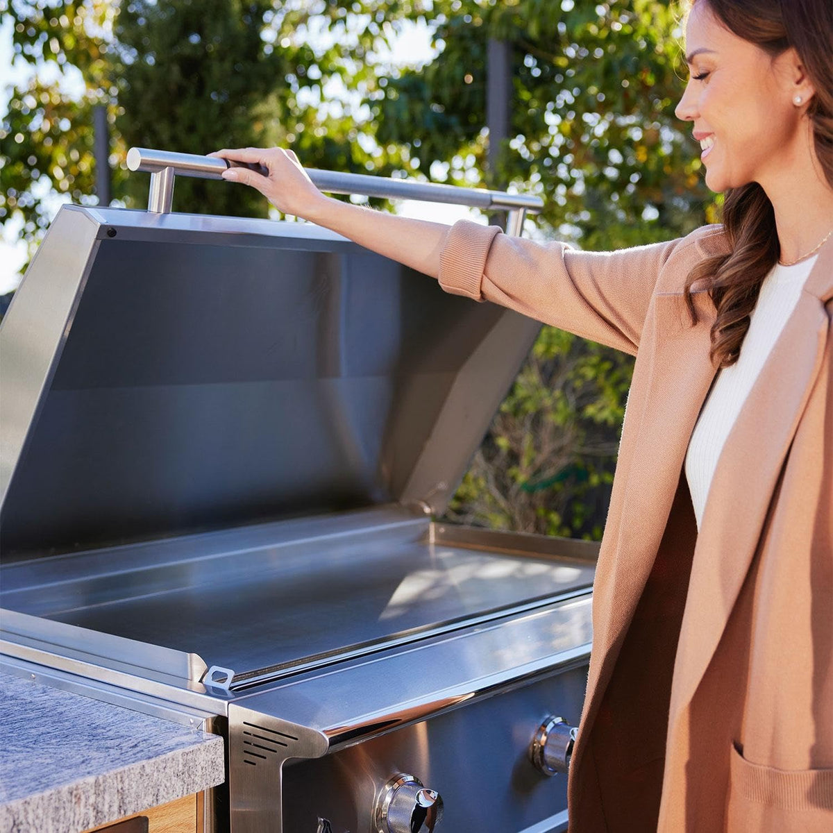 40-Inch Built-In Propane Gas Griddle with Stainless Steel Surface V750