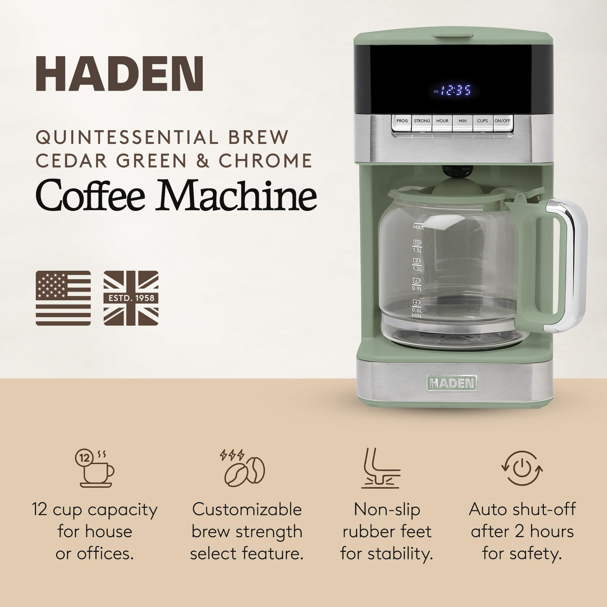 12 Cup Programmable Drip Coffee Maker Q946685