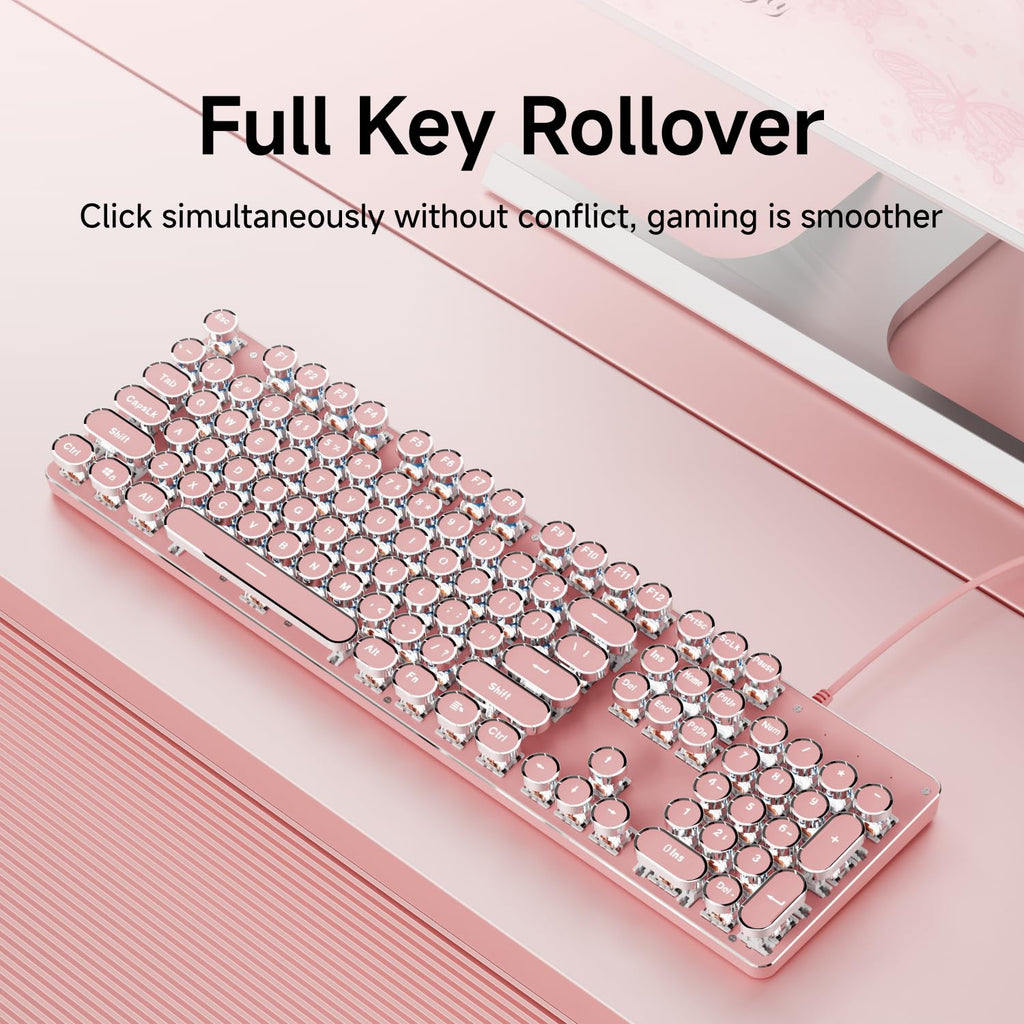 Wired Mechanical Keyboard with White Backlit F316