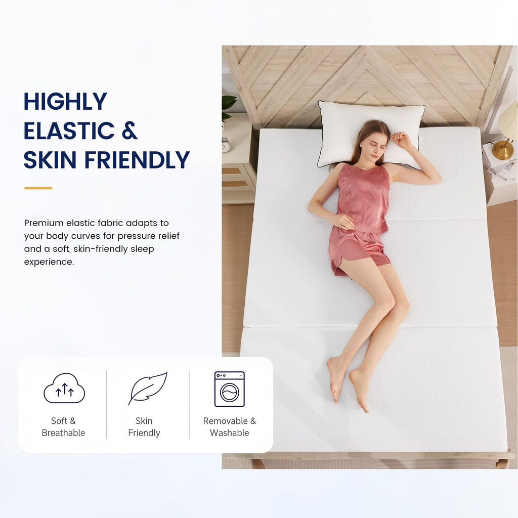6 Inch Memory Foam Trifold Folding Mattress G379