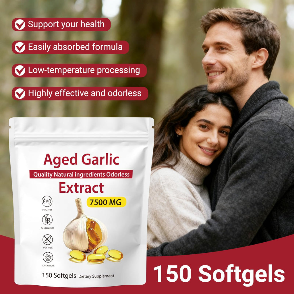 Odorless Aged Garlic Extract 7500mg Softgels J250908