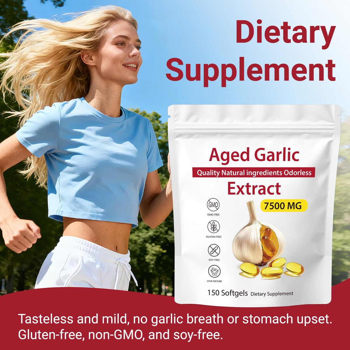 Odorless Aged Garlic Extract 7500mg Softgels J250908