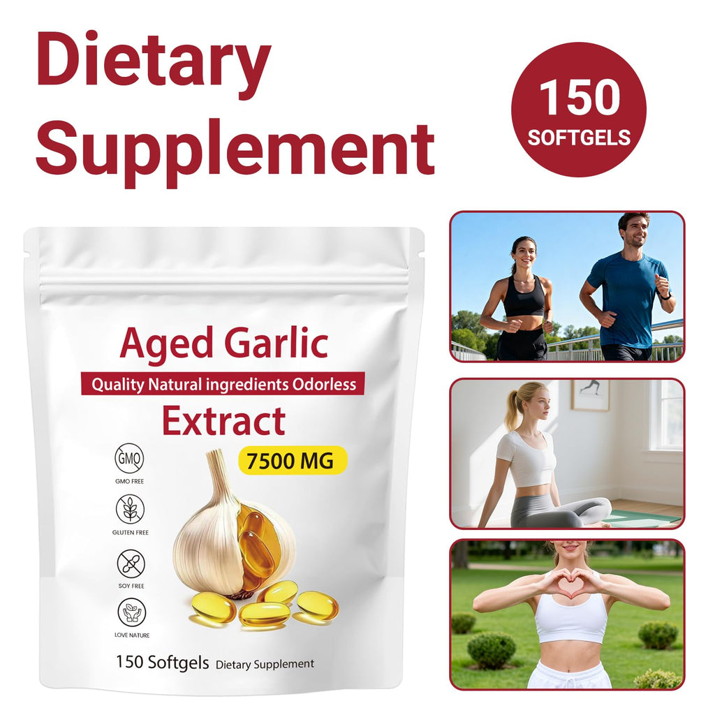 Odorless Aged Garlic Extract 7500mg Softgels J250908