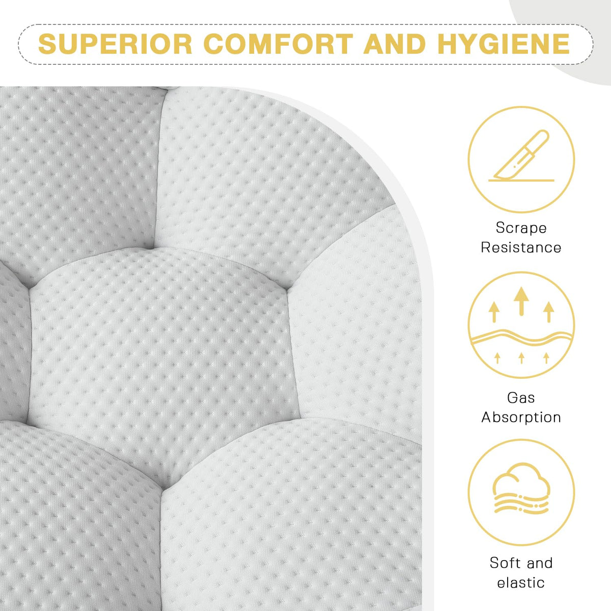 Light Gray Curved Upholstered Sofa F80935