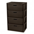 4 Drawer Brown Plastic Storage Tower N68664