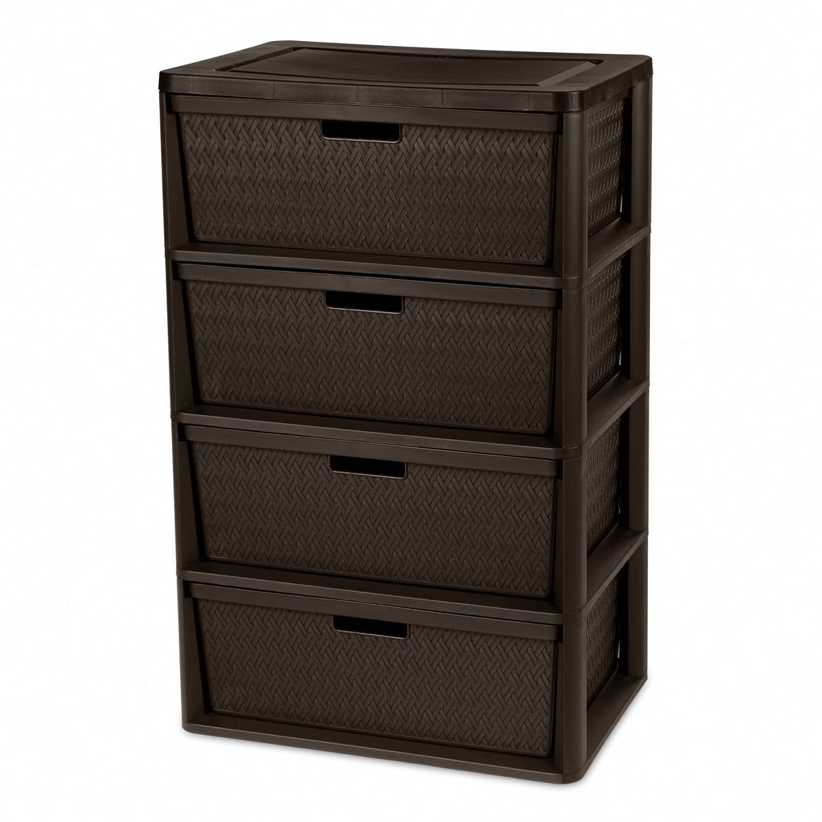 4 Drawer Brown Plastic Storage Tower N68664