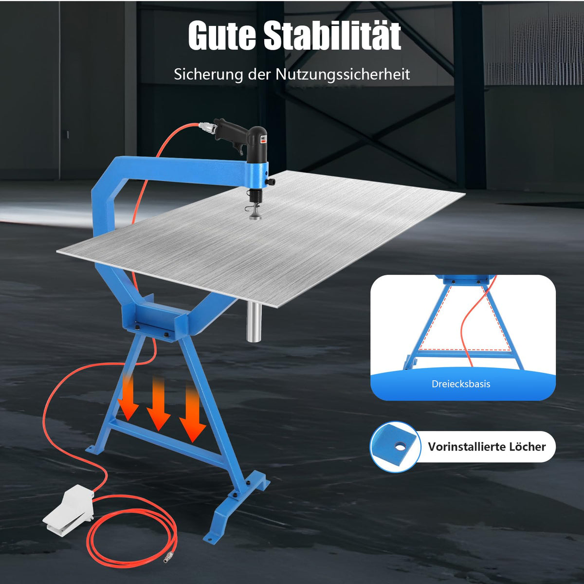Pneumatic Planishing Hammer with Pedal and Stand W489