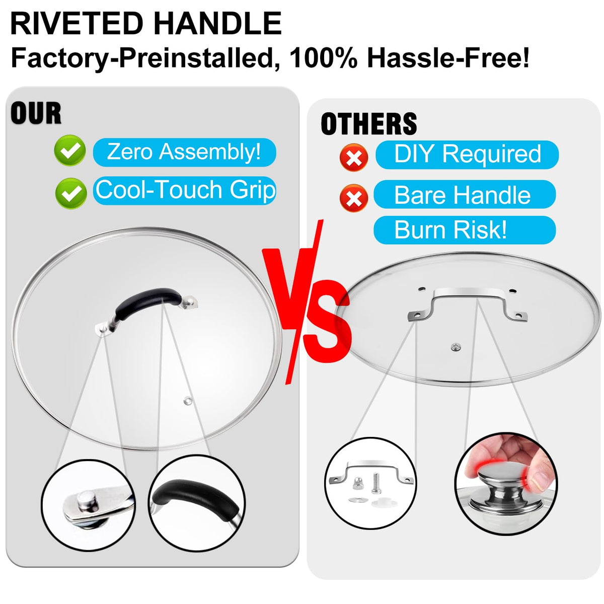 12 Inch Tempered Glass Lid R795