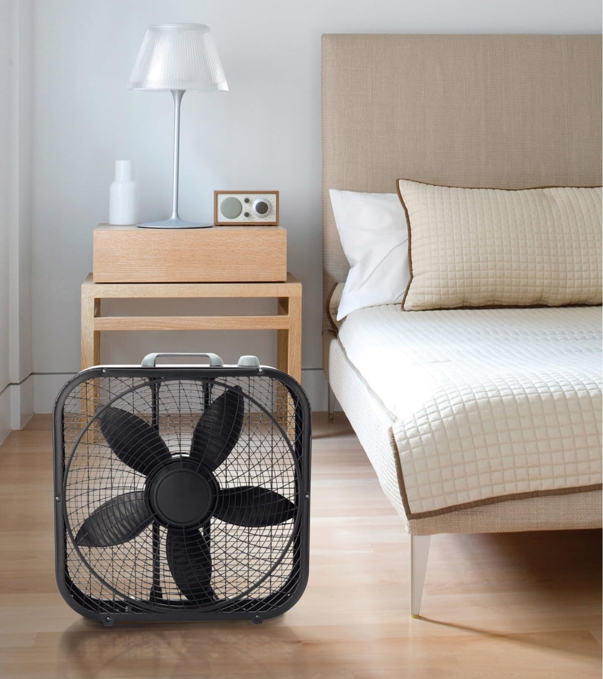 20" Weather Resistant Box Fan, 3-Speeds, Black T36955