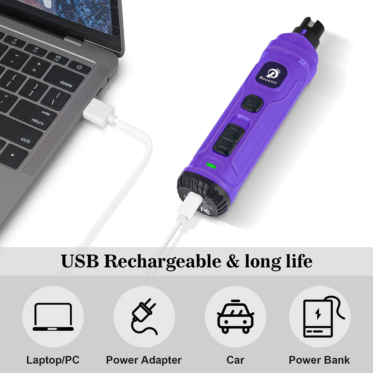 2-Speed Electric Dog Nail Grinder with 2 LED Light H4144