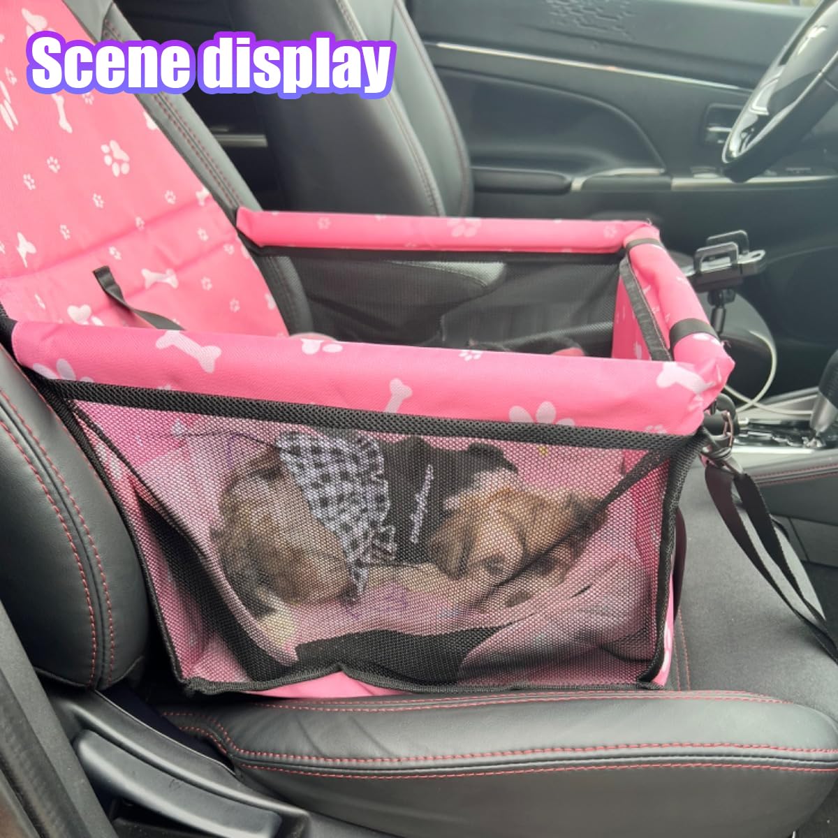 Pink Waterproof Oxford Pet Car Seat O7801