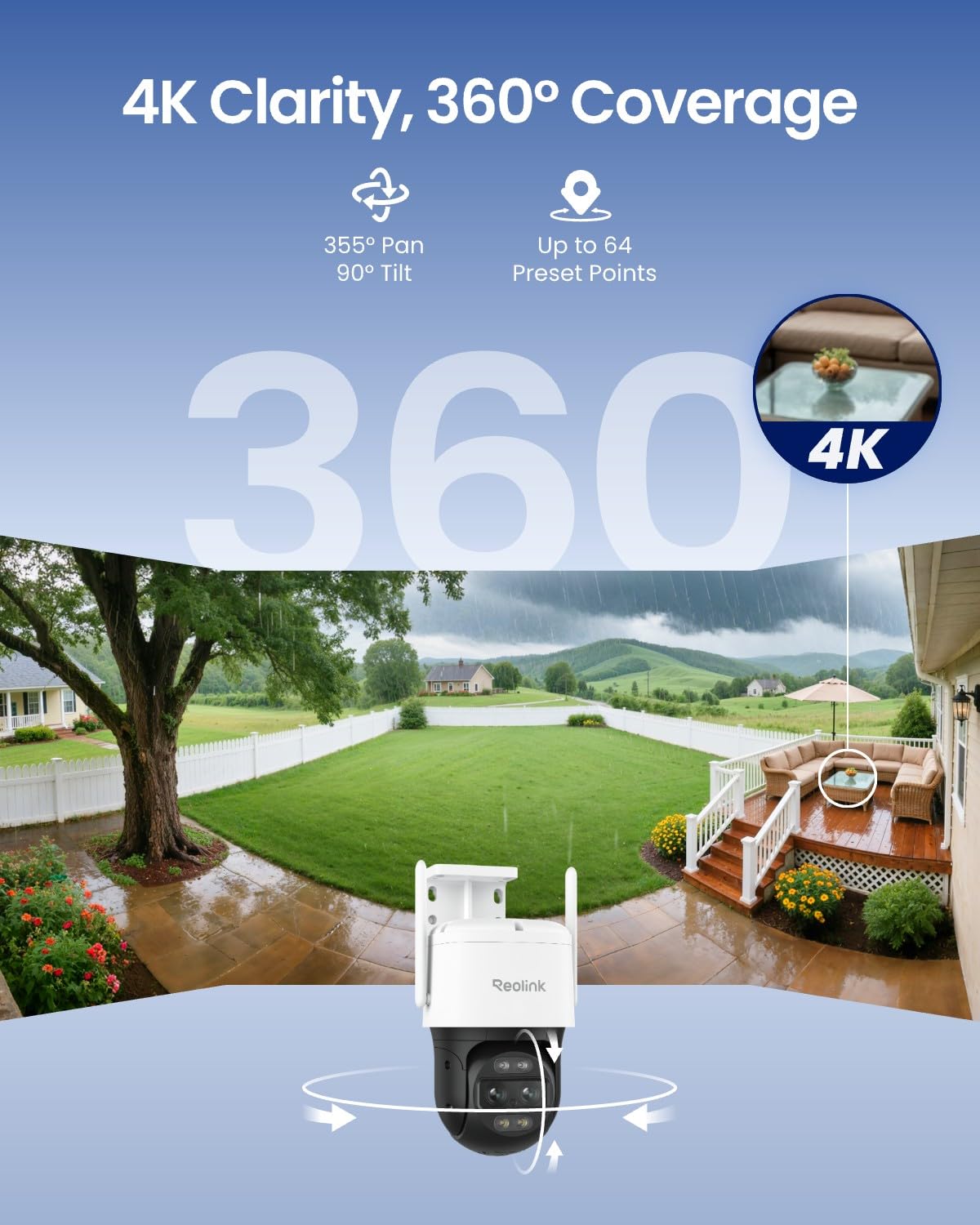 4K 8MP Dual-Lens PTZ Outdoor Security Camera Q4044