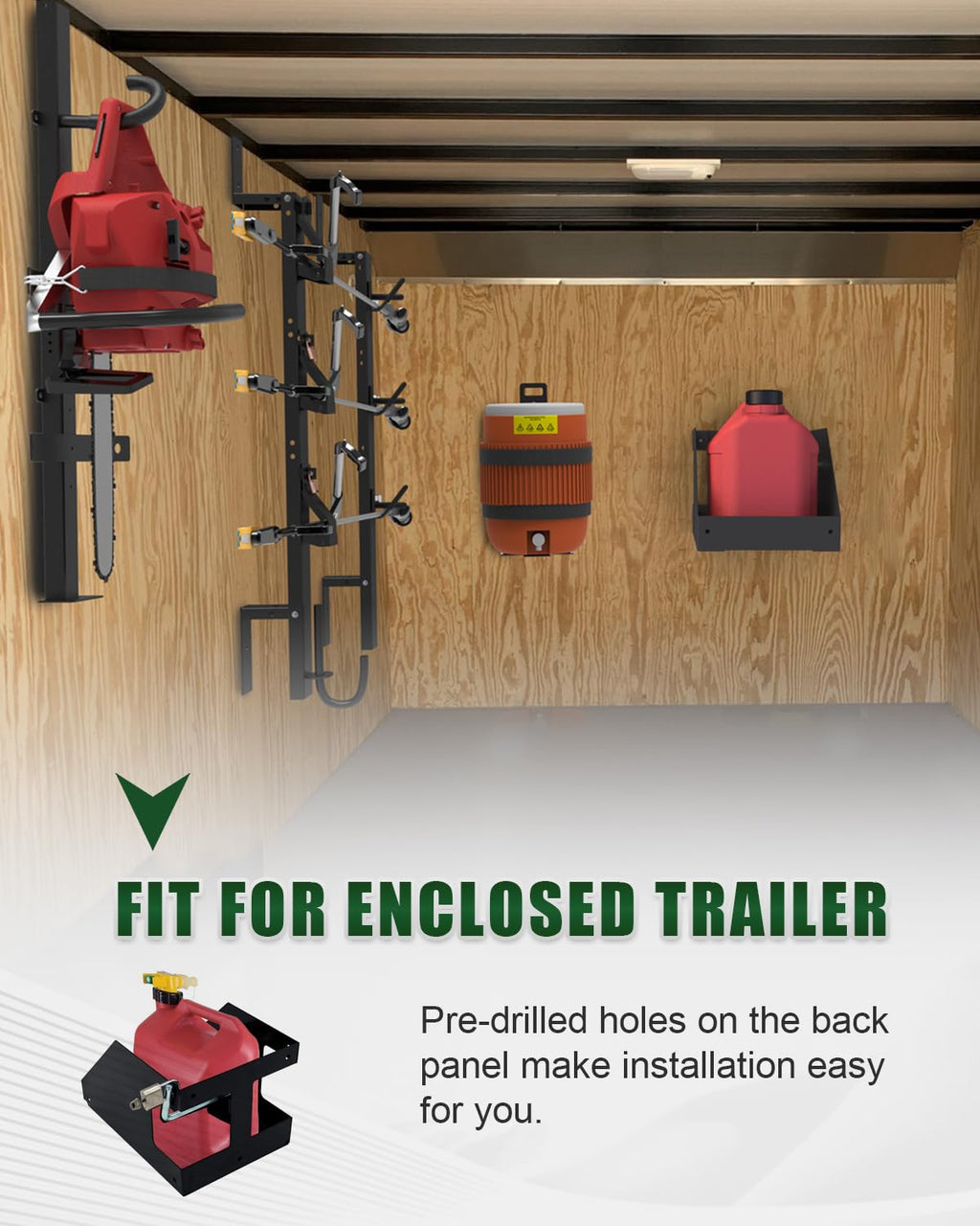 5 Gallon Fuel Gas Can Rack Holder with Lock Y39417
