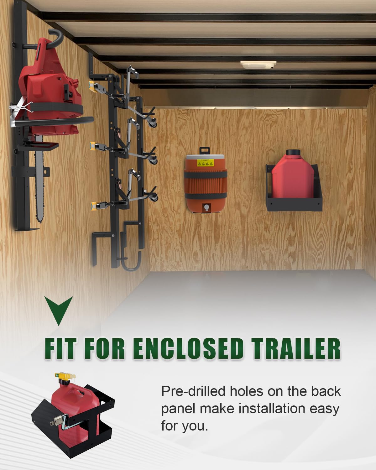 5 Gallon Fuel Gas Can Rack Holder with Lock Y39417