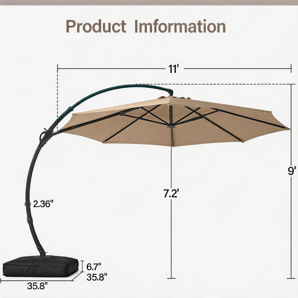 Patio Cantilever Umbrella with Base C190