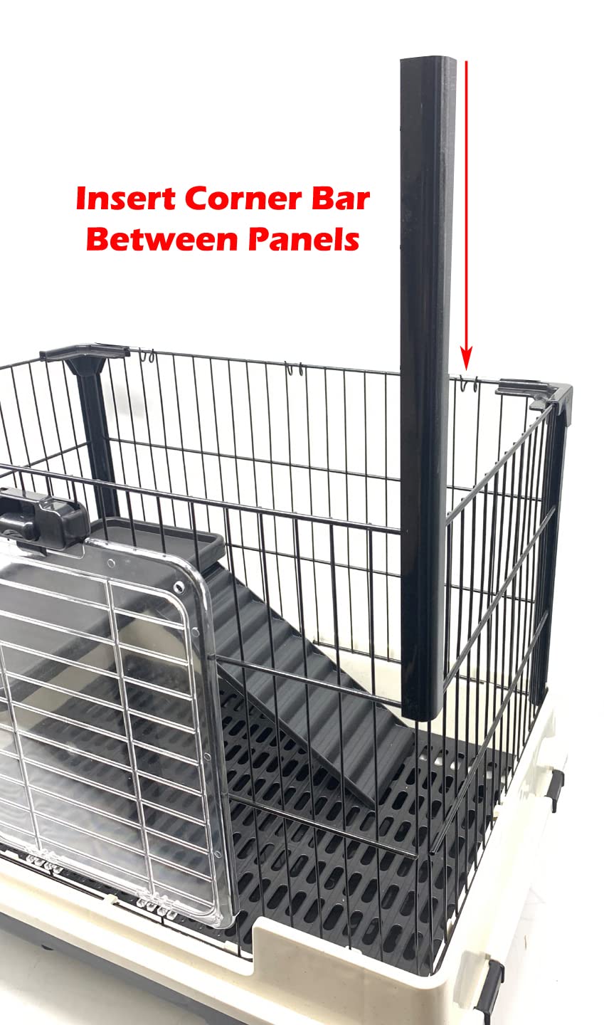 2-Level Rabbit Hutch Guinea Pigs Cage Y792684
