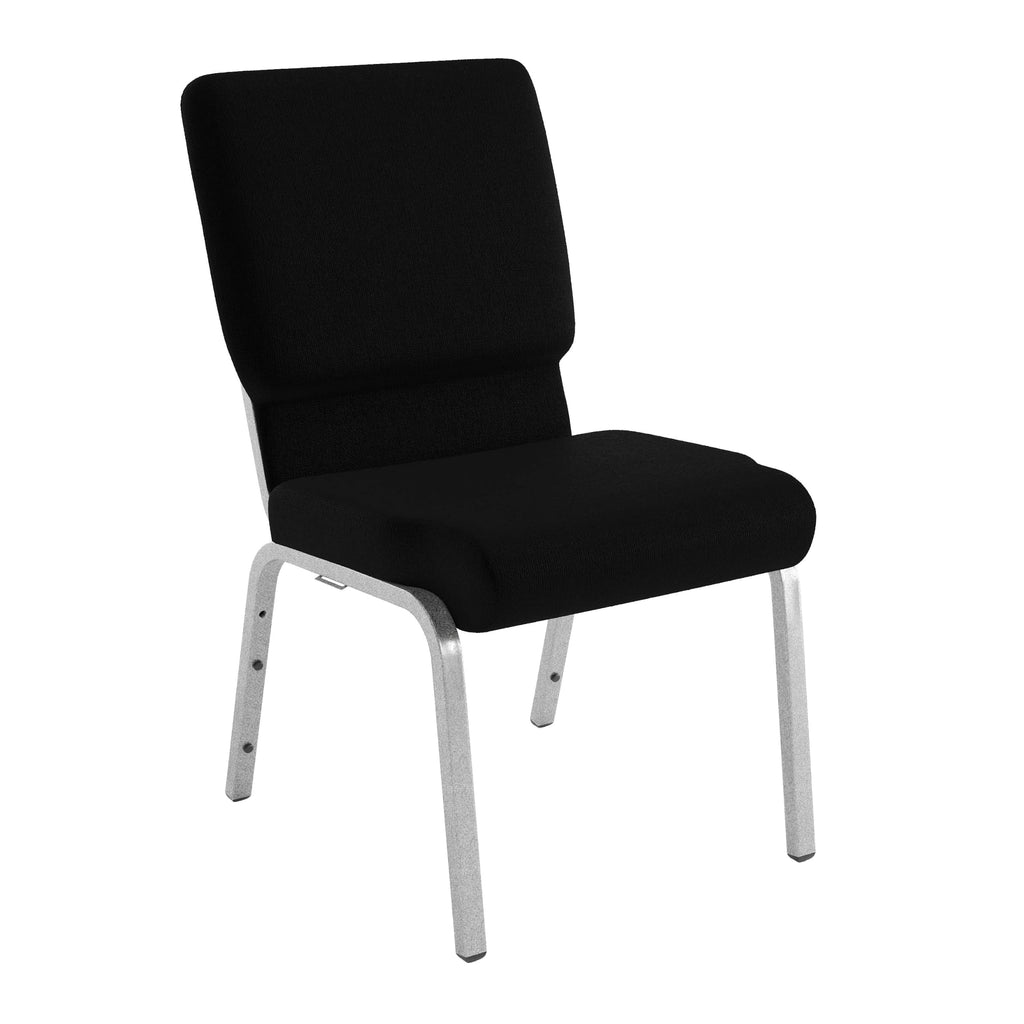 4 Pack Black Fabric Stacking Church Chair B649