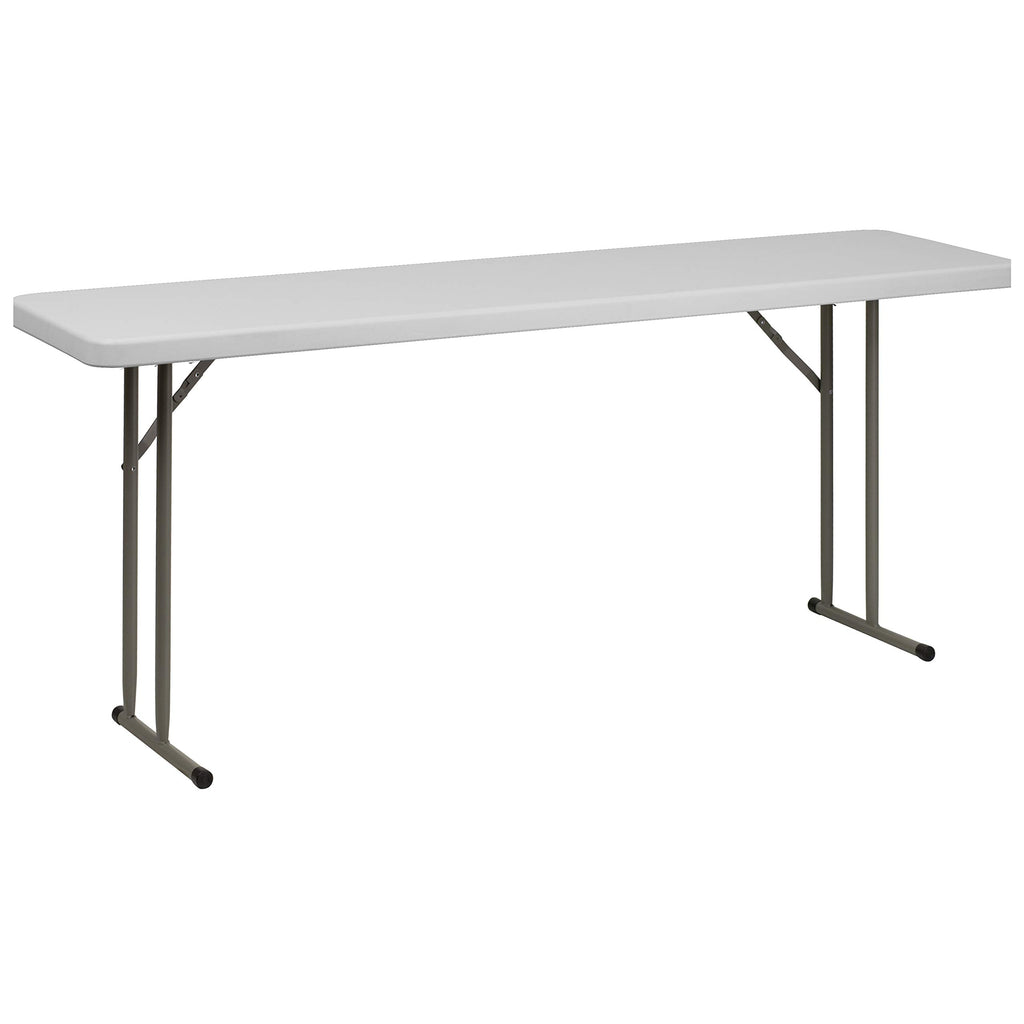 Granite White Plastic Folding Training Table Set U841046