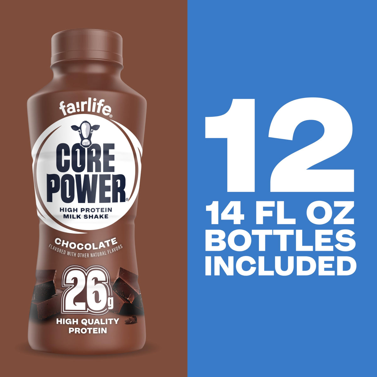 26g Protein Chocolate Milk Shakes 14 Fl Oz (Pack of 12) K4853