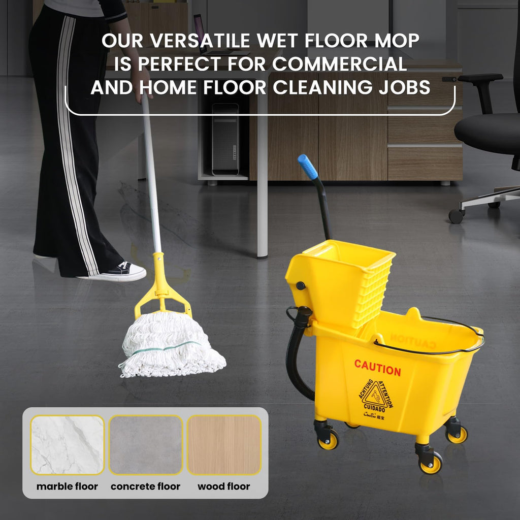 35Qt Mop Bucket with Wringer and Drain Hose H131893