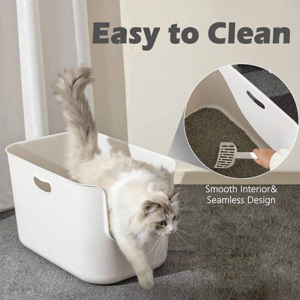 Extra Large High Sides Cat Litter Box F71155