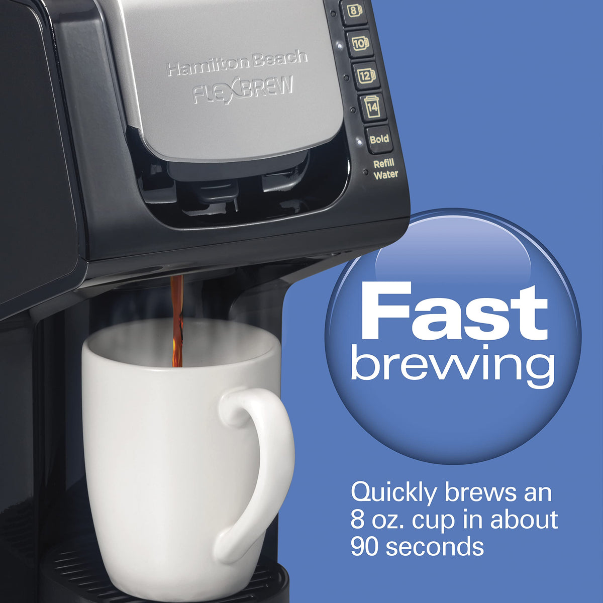 Single-Serve Coffee Maker with Removable Reservoir, Black X613