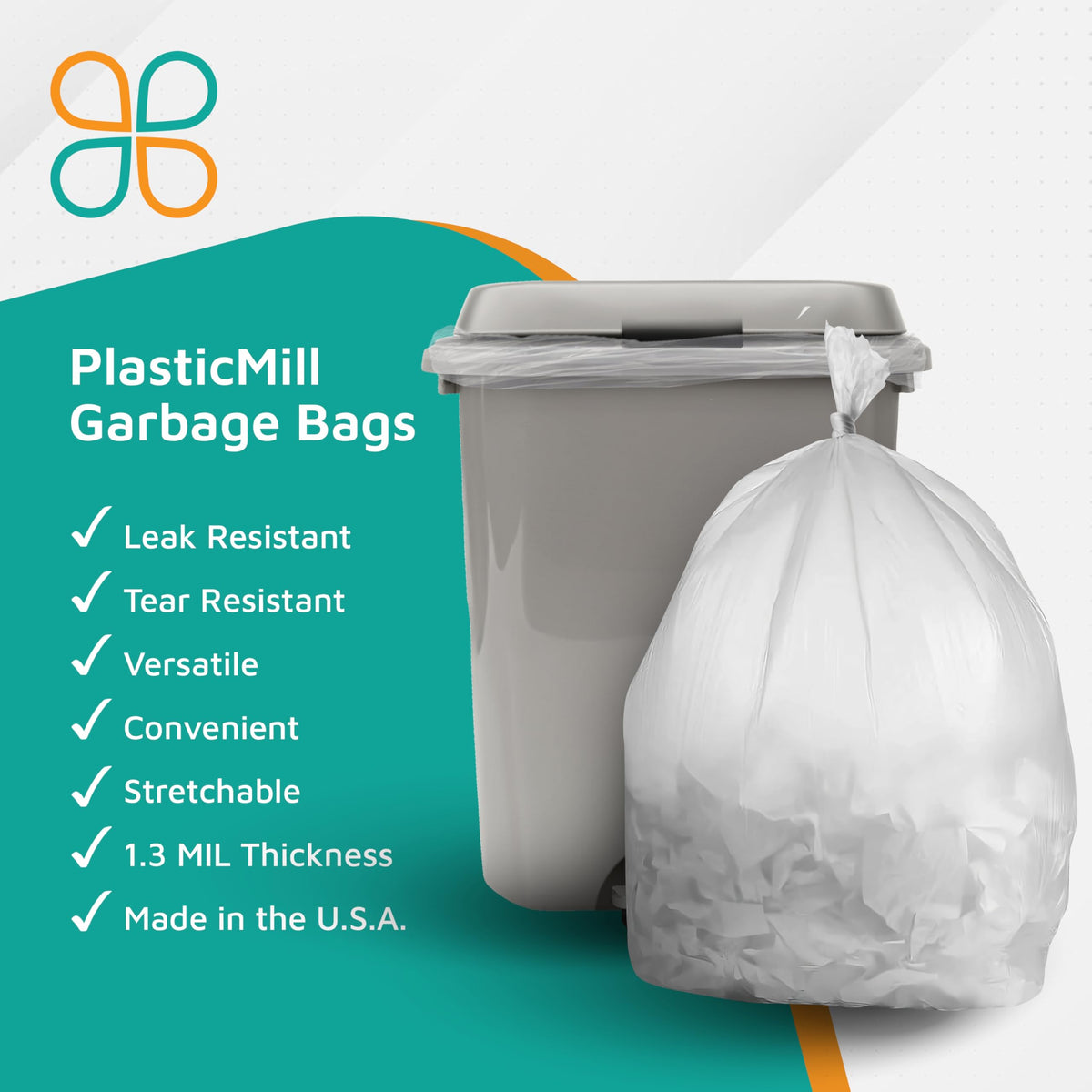 42-Gallon 3 Mil Clear 100-Count Contractor Bags T586498