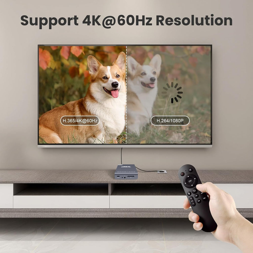 4K 60Hz H.265 Ultra HD Digital Media Player & HDD Enclosure 2 in 1 K531