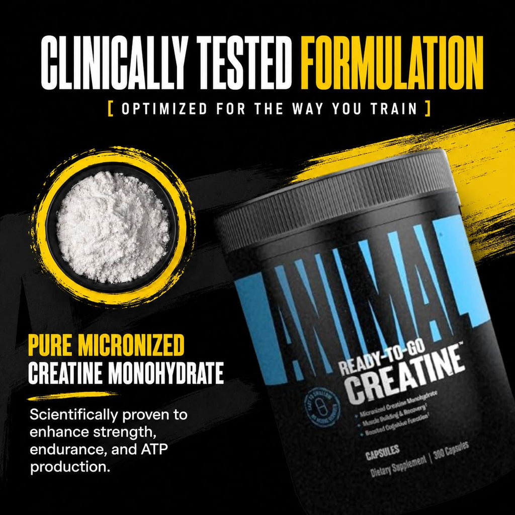 Creatine Monohydrate Powder Capsules 300 Count F4725