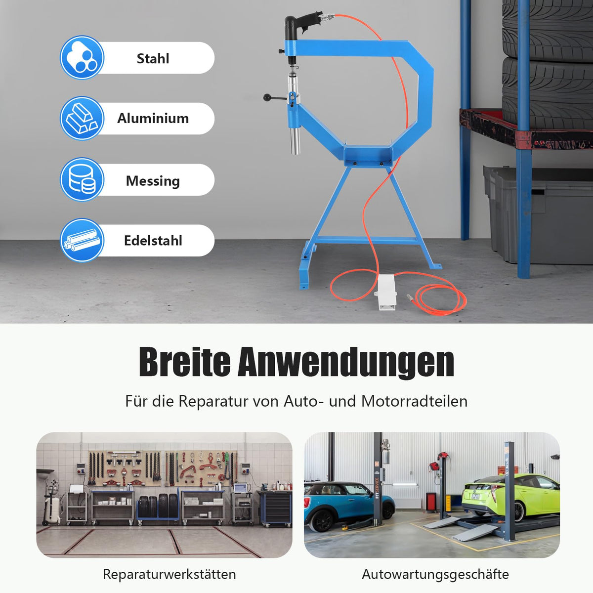 Pneumatic Planishing Hammer with Pedal and Stand W489