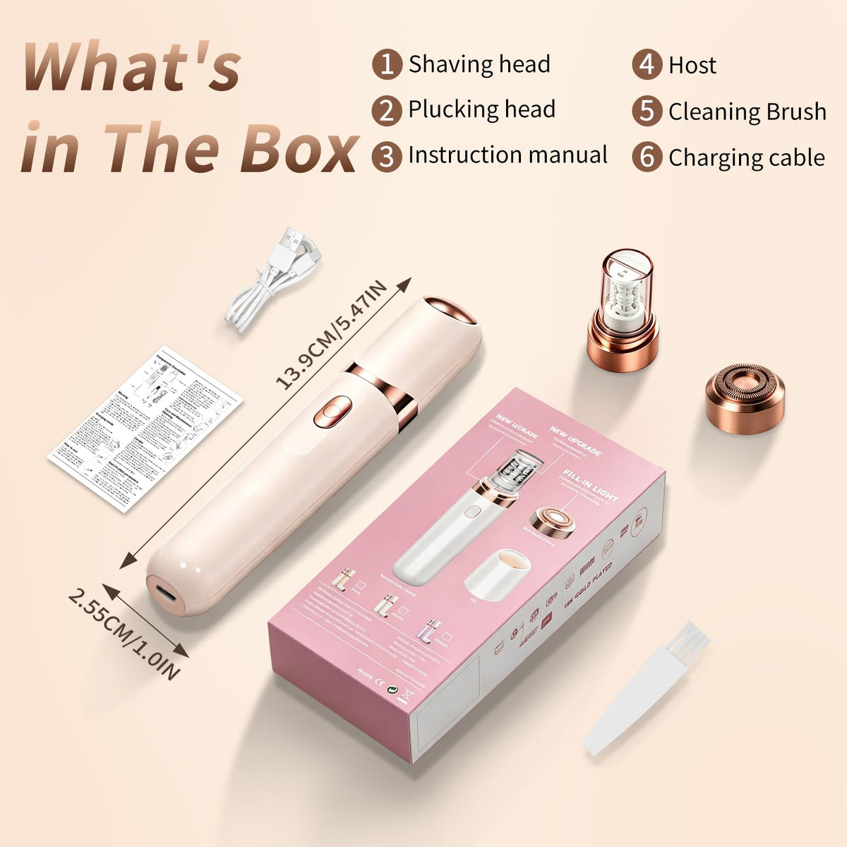 2-in-1 Rechargeable Epilator with LED Light U171463