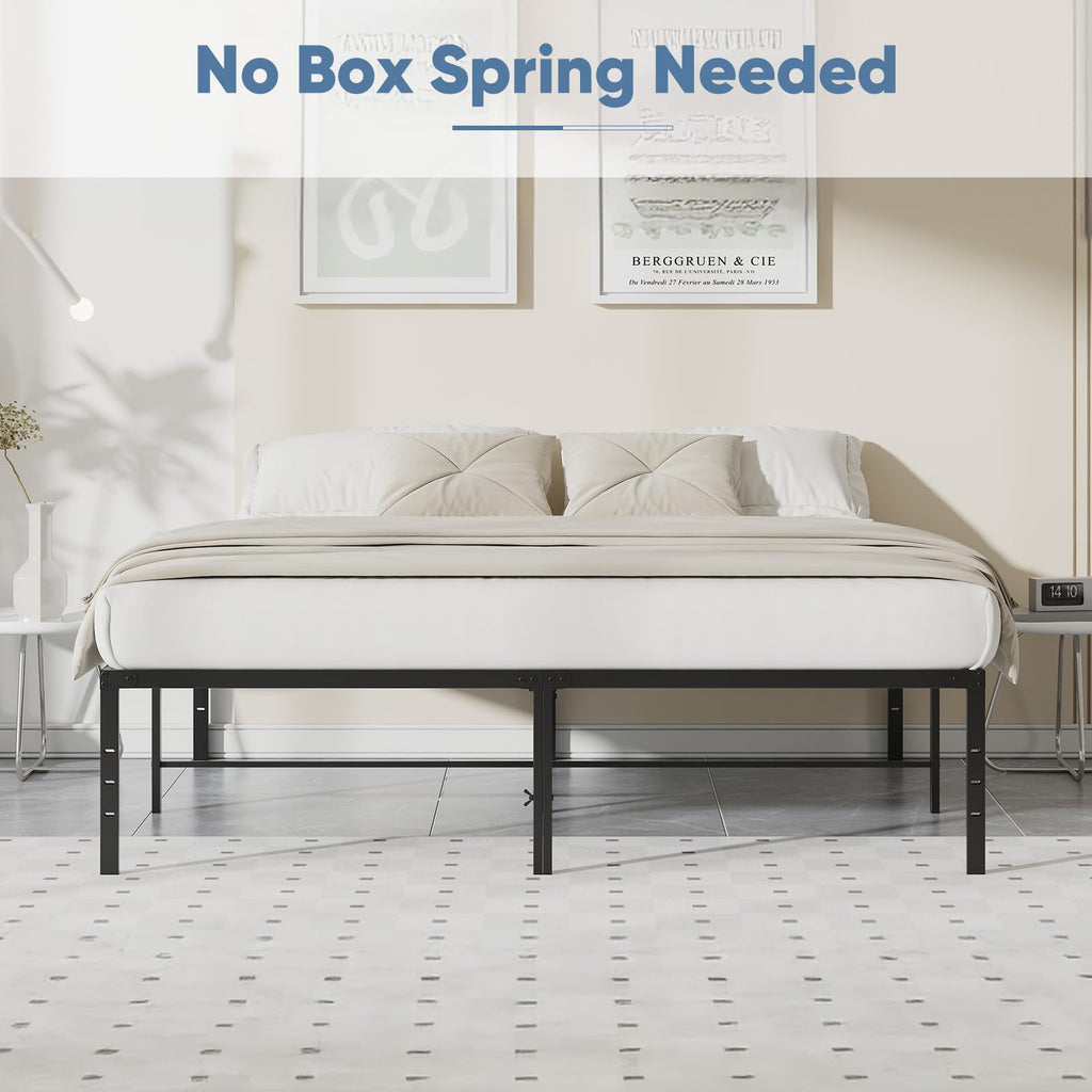 Queen 18 Inch Metal Platform Bed Frame K593