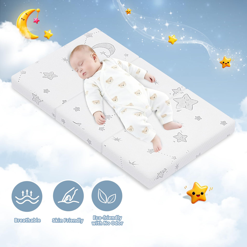 Portable Pack and Play Mattress with Washable Cover I371590