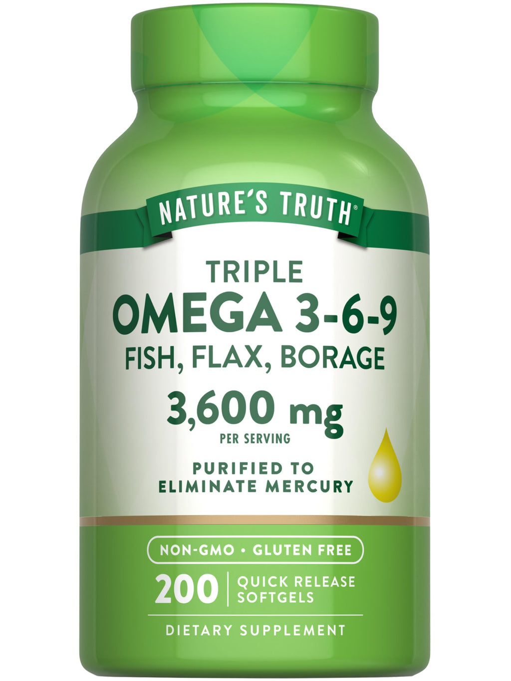 Omega 3 6 9 3600mg 200 Softgels H295407