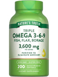 Omega 3 6 9 3600mg 200 Softgels H295407