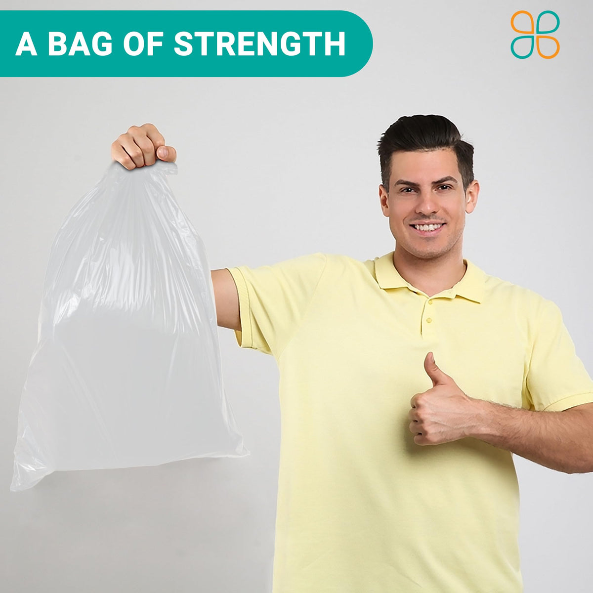 Clear 42-Gallon 4 Mil Contractor Trash Bags P365675