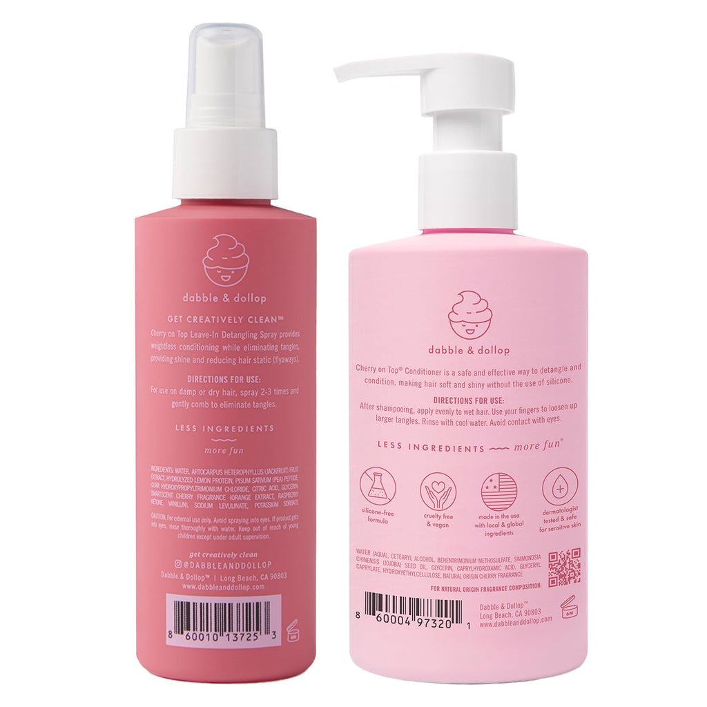 Kids Hair Conditioner & Leave-In Detangler Spray 2-Pack F472