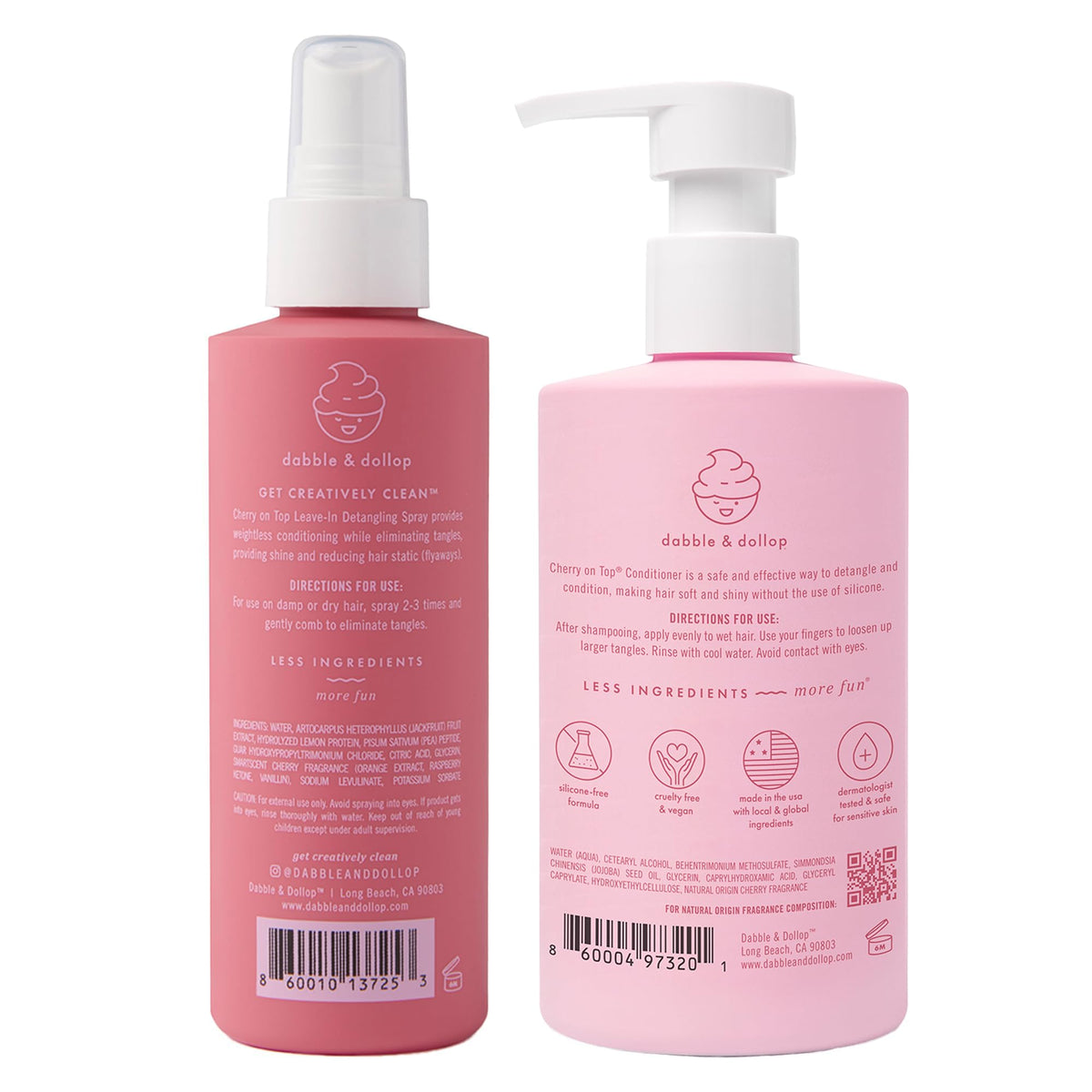 Kids Hair Conditioner & Leave-In Detangler Spray 2-Pack F472