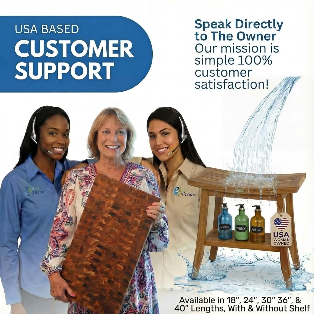 34-Inch Natural Teak Shower Bench B1773