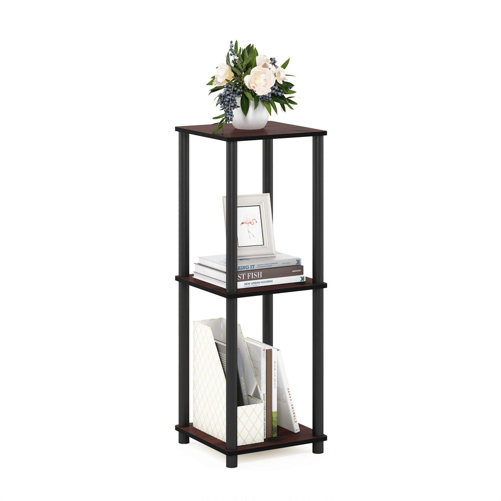 Set of 2 Dark Cherry Black End Table W362