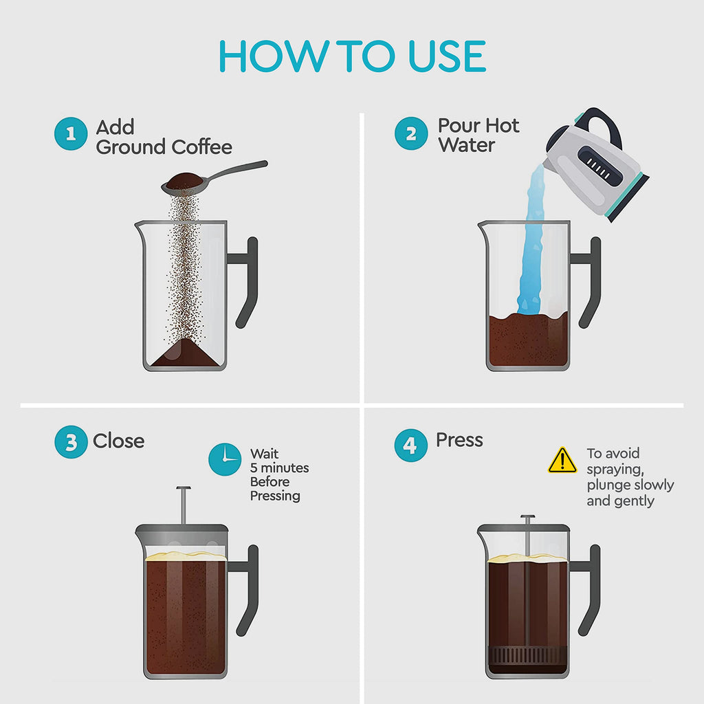 34oz Insulated Stainless Steel French Press O537