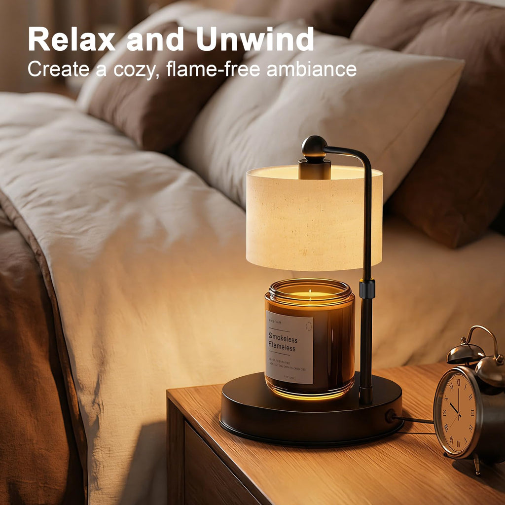 Black Dimmable Candle Warmer Lamp with Timer O53323